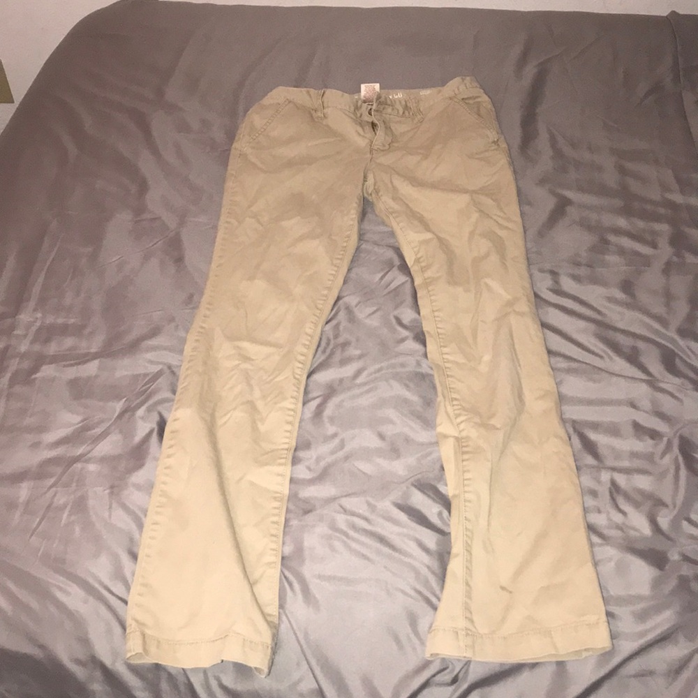 Khaki jeans boot cut